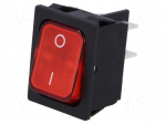 ROCKER | DPST | Pos: 2 | OFF-ON | 10A/250VAC | red | IP40 | 100m&Omega; | -20&divide;85&deg;C