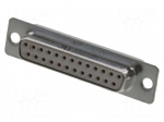 Connector: D-Sub | PIN: 25 | plug | female | straight | soldering | 7.5A