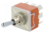 Switch: toggle | Pos: 2 | 3PDT | ON-ON | 15A/250VAC | 15A/30VDC | -25&divide;85&deg;C