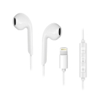 Wired headphones Forcell  Wire earphones Lightning Forcell F-Audio HR-ME25 white