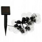 LED bulb Elight  Solar Bulb String Light 3.5m 10pcs G40 Transparent Bulbs Solar Powered Transparent