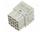 Connector: HDC | contact insert | female | MIXO | PIN: 20 | 16A | 600V