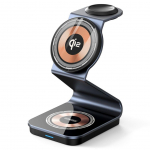 Wireless charger Duzzona W21 3-in-1 15W Wireless Charging Stand Phone Earphone Watch Charger (Qi2 Certified) Transparent