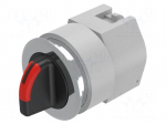 Switch: rotary | 30mm | Stabl.pos: 2 | black/silver | BA9S,LED | IP65
