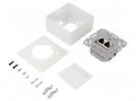 Wall socket | white | wall mount,plaster embedded | IEEE 802.3at