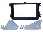 Radio mounting frame | Seat,&Scaron;koda,VW | 2 DIN | black