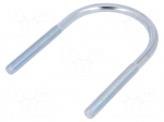 U-bolt | B | steel | zinc | Thread len: 70mm | Int.width: 77mm | H: 138mm