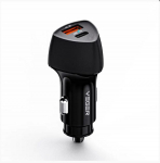 Auto charger Veger CC50 Rigorous PD38W (1A1C) car charger Black