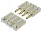 Connector: loudspeaker | 4mm2 | gold-plated | plug/socket | screwed