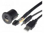 USB/AUX adapter | Nissan | USB A socket,Jack 3,5mm 4pin socket