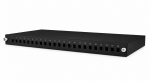19" Fixed optical patch panel with out splice trays, 24 port SC simplex or LC duplex