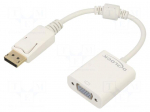 Converter | DisplayPort plug,VGA female | DisplayPort 1.2 | 0.15m