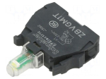 Illuminating unit | 22mm | Harmony XB4 | Illumin: LED | front | white