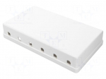 Case | Keystone | white | for building in,wall mount | without tools