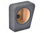 Car loudspeaker enclosure | MDF | black melange | textil | 15l | 250mm