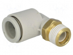Push-in fitting | threaded,angled 90&deg; | R 1/8" | outside | -1&divide;10bar