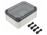 Enclosure: multipurpose | X: 94mm | Y: 130mm | Z: 57mm | TK PC | grey | IP66