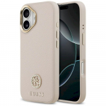 Case Guess Grained Strass Logo MagSafe for iPhone 17 / pink