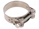 T-bolt clamp | W: 24mm | Clamping: 65&divide;70mm | chrome steel AISI 430
