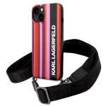 Karl Lagerfeld KLHCP14SSTSTP Color Stripes Strap Hardcase for iPhone 14/15/13 6,1" / pink