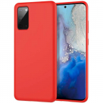 Fusion Elegance Fibre Izturīgs Silikona Aizsargapvalks priek&scaron; Samsung A556 Galaxy A55 5G Sarkans