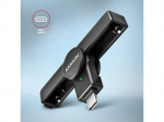 Axagon CRE-SMPC kompakts galda USB kontakta viedais ID kar&scaron;u lasītājs ar garu USB-A kabeli
