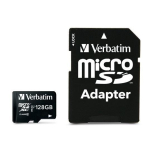 SD MicroSD kaart 128GB Verbatim SDXC Premium Class10 + adapter jaem&uuml;&uuml;giks