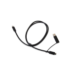 USB-kaabel Wortmann AG USB-A + USB-C - USB-C Black (TYP-C KAABEL DUD15Y0 jaoks)
