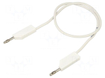 Test lead: single | 60VDC | 30VAC | 32A | Len: 0.5m | white | MLN 50/2,5