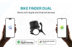 XD Connects Bike Finder Dual Bike Bell with Tracker &ndash; Apple & Android Find (IPX6) P301.1401