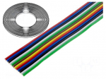 Wire: ribbon | stranded | Cu | 12x0,75mm2 | unshielded | PVC | 500V | 25m