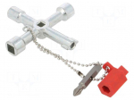 Key | for control cabinets | 76mm