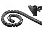 Spiral wrapping | &Oslash;Bundle : 20mm | L: 2.5m | Body: black