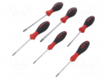 Kit: screwdrivers | Pcs: 6 | Phillips,Pozidriv&reg; | Series: SoftFinish&reg;
