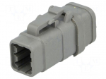 Connector: wire-wire | DTM | plug | female | PIN: 6 | IP68 | Locking: latch