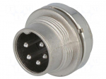 Connector: M16 | socket | male | soldering | PIN: 5 | 5A | 300V | IP40