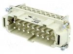 Connector: rectangular | male | EPIC H-BE | PIN: 16 | 16+PE | 16A | 500V