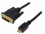 Cable | DVI-D (18+1) plug,HDMI mini plug | 2m | black