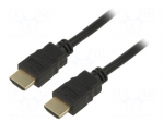 Cable | HDMI 1.4 | HDMI plug,both sides | 3m | black