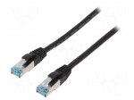 Patch cord | S/FTP | 6a | stranded | Cu | PUR | black | 2m | halogen free