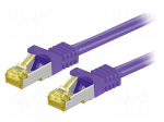 Patch cord | S/FTP | 6a | stranded | Cu | LSZH | violet | 1.5m | 26AWG