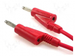 Test lead | 60VDC | 20A | 4mm banana plug-4mm banana plug | Len: 1.5m