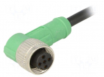 Connection lead | M12 | PIN: 5 | angled | 3m | plug | 60VAC | 4A | -25&divide;90&deg;C