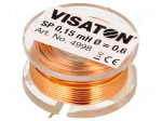 Inductor: air coil | 0.15mH | 0.45&Omega; | &Oslash;: 25mm | H: 12mm | &Oslash;core: 0.6mm