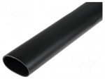Heat shrink sleeve | glued | 6: 1 | 44.4mm | L: 1.22m | black