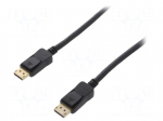 Cable | DisplayPort 1.4 | DisplayPort plug,both sides | 1.5m | black