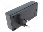 Enclosure: for power supplies | X: 120mm | Y: 56mm | Z: 31mm | ABS | black