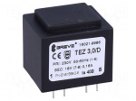 Transformer: encapsulated | 3VA | 230VAC | 18V | 167mA | PCB | IP00 | TEZ