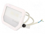 Lamp: LED flood light | 20W | 230VAC | white cold | 6500K | CRImin: 80