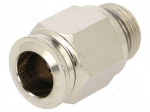 Push-in fitting | straight | -0.99&divide;20bar | nickel plated brass